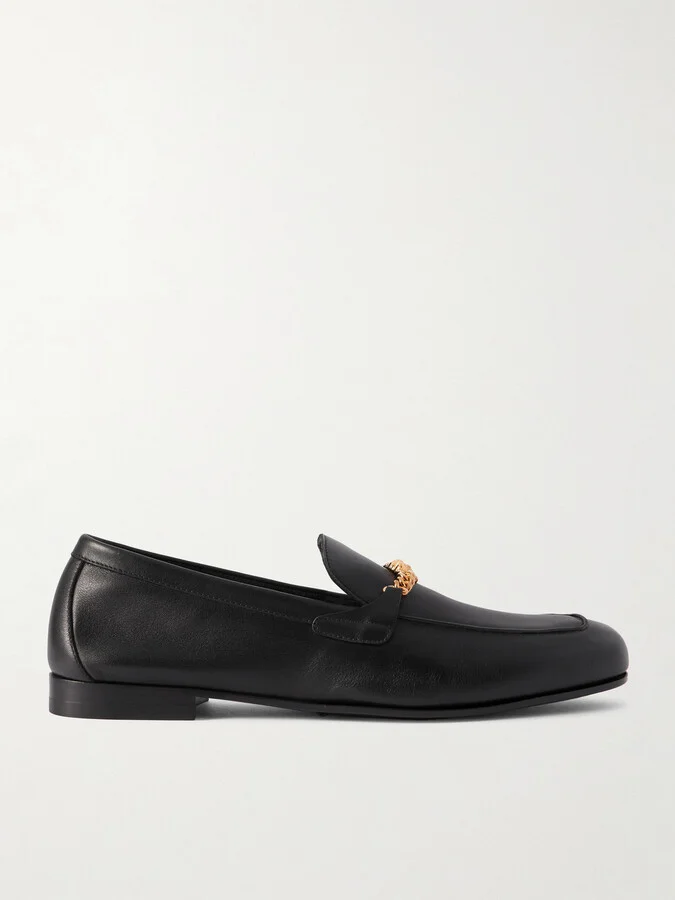Logo-Embellished Leather Loafers