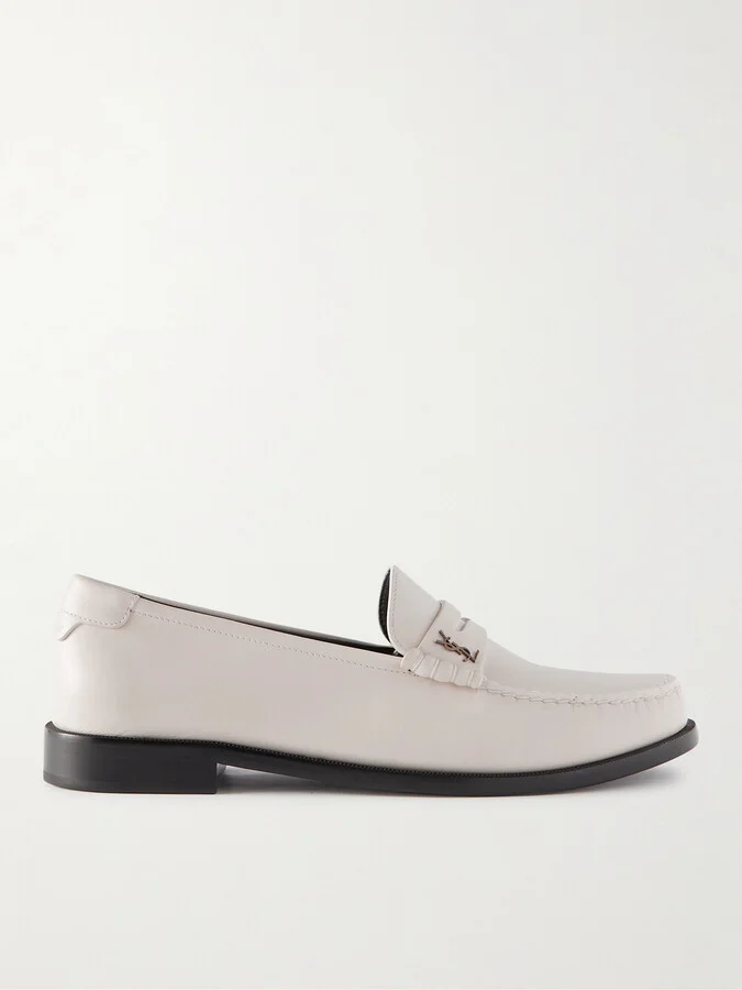 Logo-Embellished Leather Penny Loafers