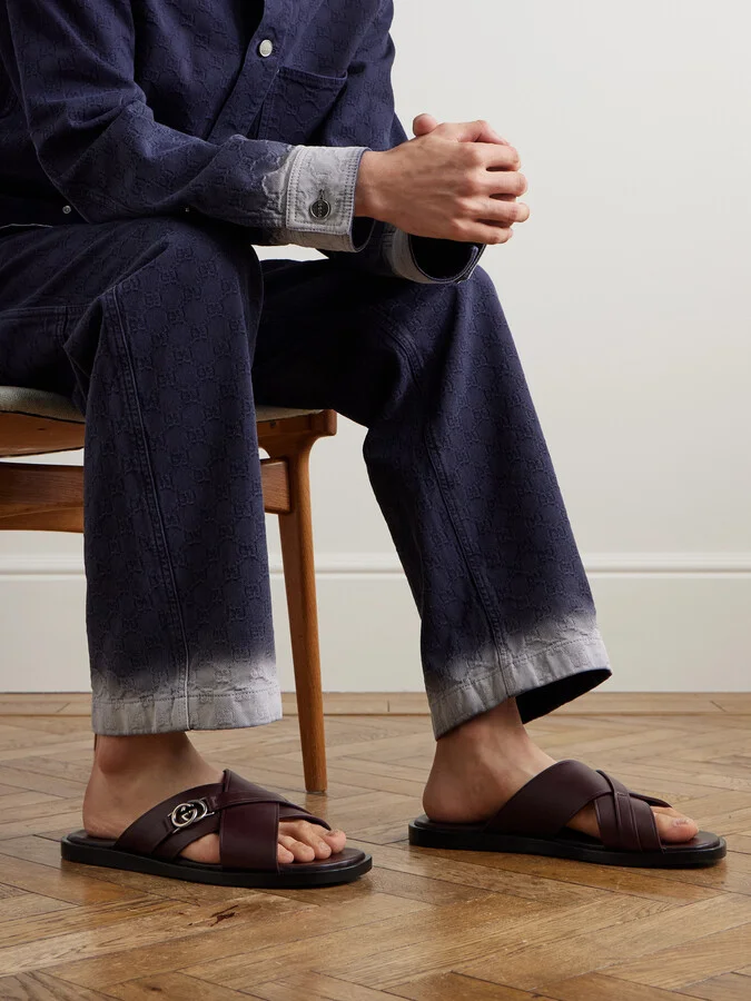 Logo-Embellished Leather Sandals - Image 2