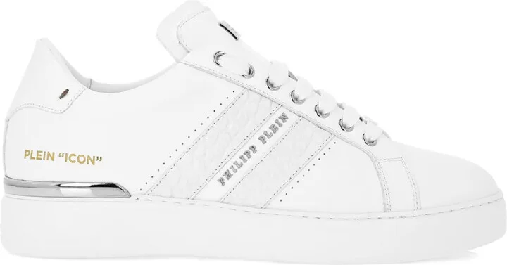 Logo-Embellished Leather Sneakers