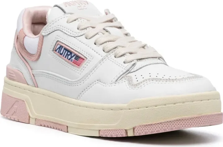 Logo-Embellished Side Panels Leather Sneakers - Image 2