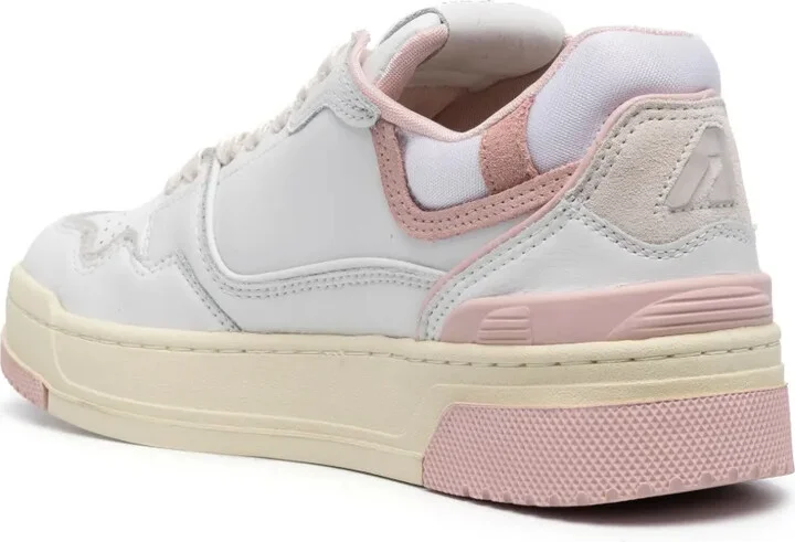 Logo-Embellished Side Panels Leather Sneakers - Image 3