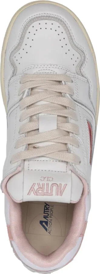 Logo-Embellished Side Panels Leather Sneakers - Image 4
