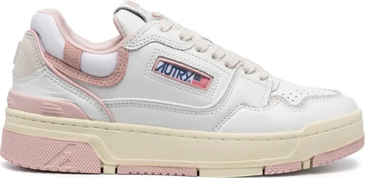 Logo-Embellished Side Panels Leather Sneakers