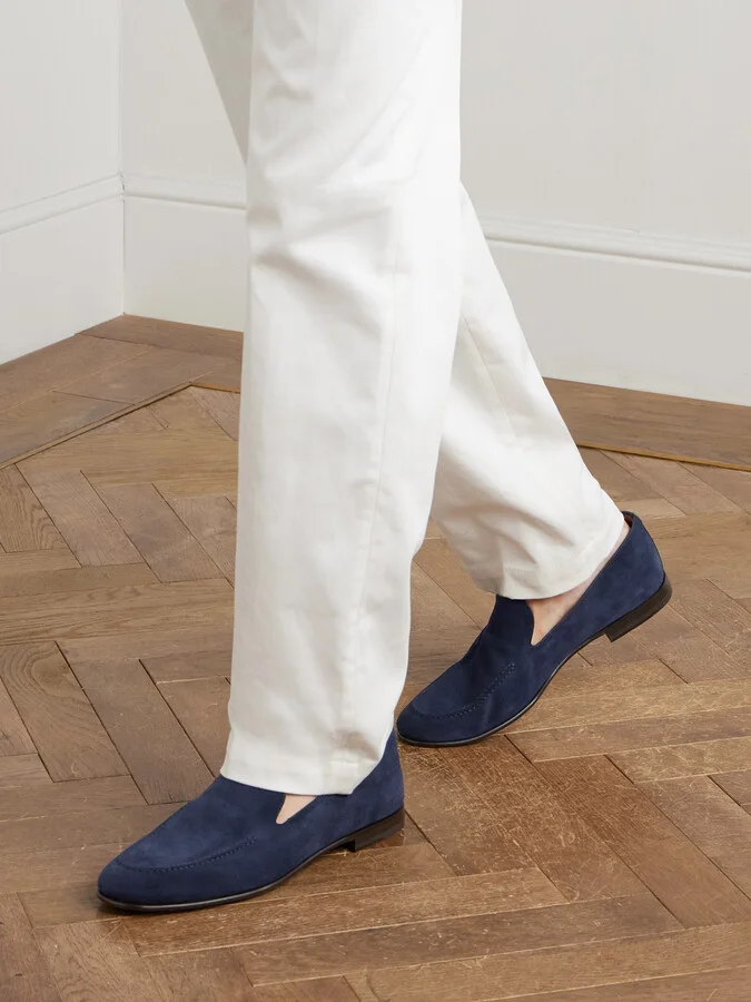 Logo-Embellished Suede Loafers - Image 2