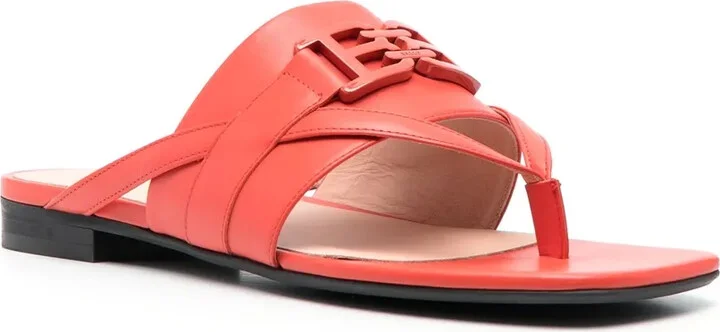 Logo-Embellishment Leather Sandals - Image 2