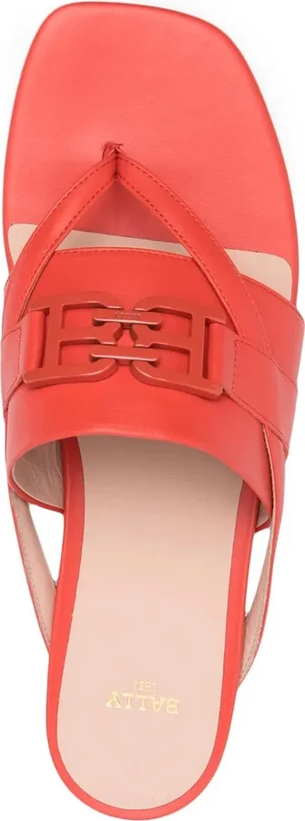 Logo-Embellishment Leather Sandals - Image 4