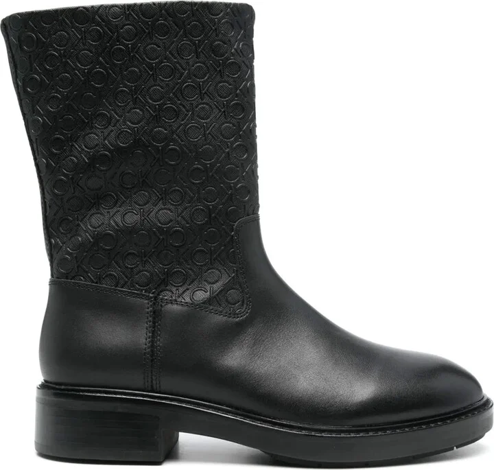 Logo-Embossed Boots