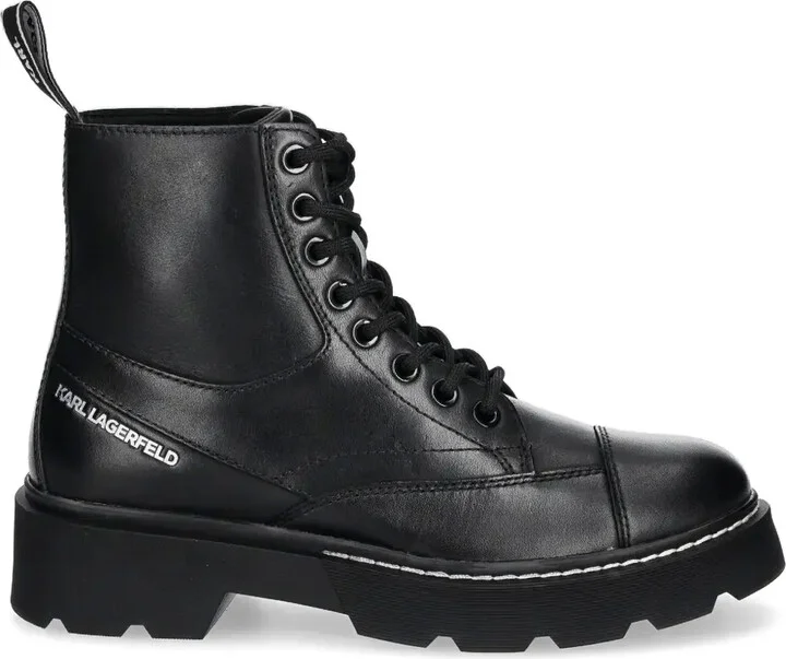 Logo-Embossed Combat Boots