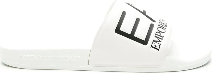 Logo-Embossed Faux-Leather Slides