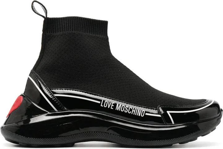 Logo-Embossed High-Top Sneakers
