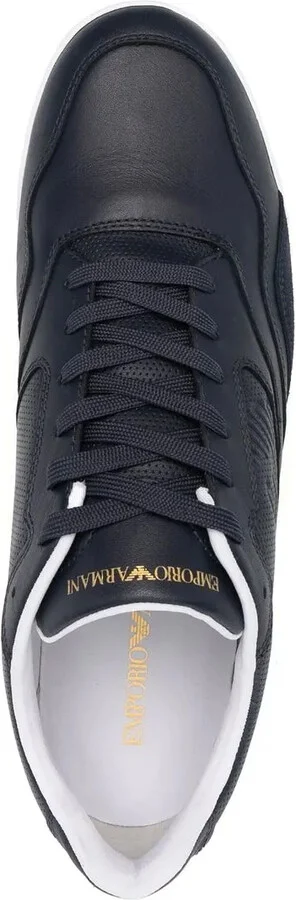 Logo-Embossed Lace-Up Sneakers - Image 4