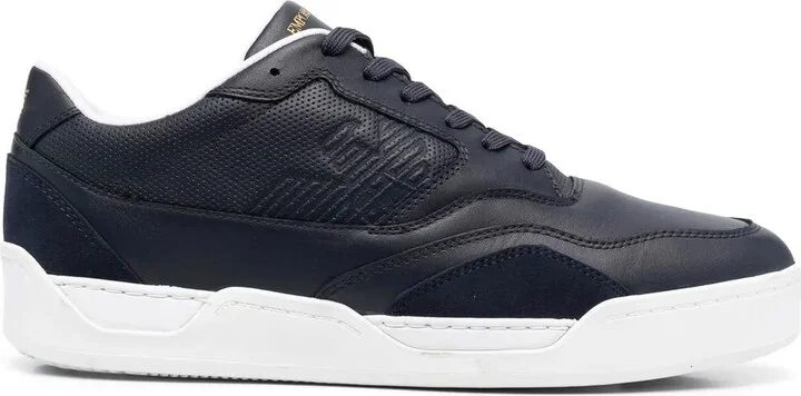 Logo-Embossed Lace-Up Sneakers