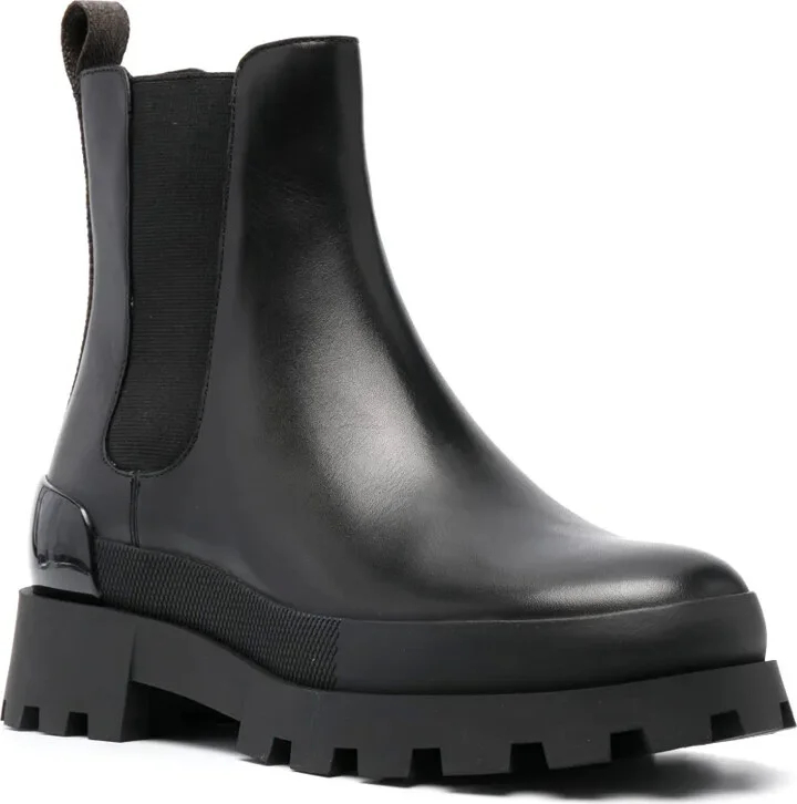 Logo-Embossed Leather Ankle Boots - Image 2