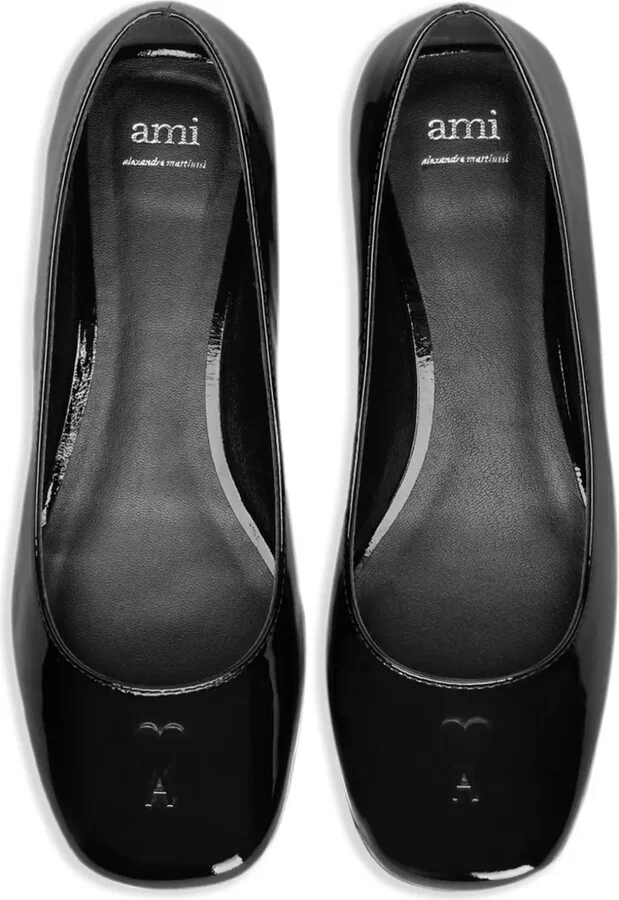 Logo-Embossed Leather Ballerina Shoes - Image 4