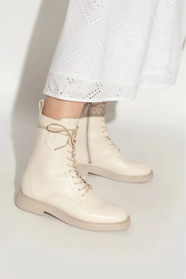 Logo-Embossed Leather Boots - Image 2