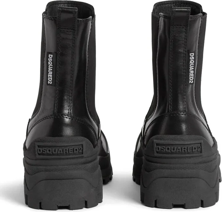 Logo-Embossed Leather Boots - Image 3