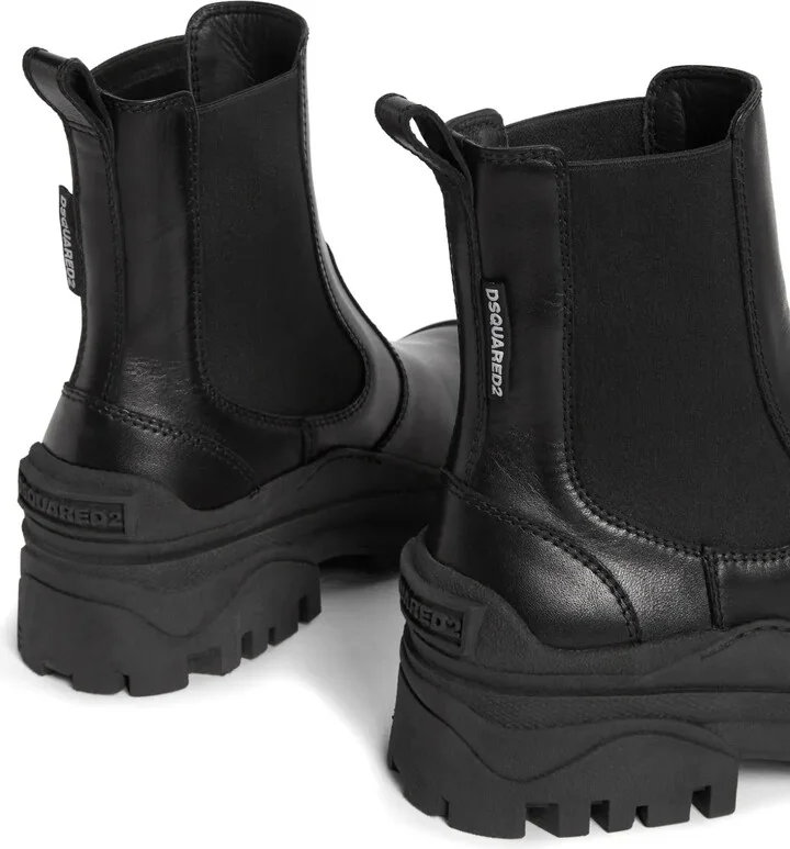 Logo-Embossed Leather Boots - Image 4