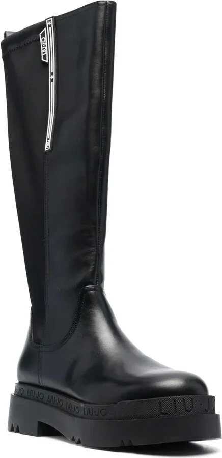 Logo-Embossed Leather Boots - Image 2