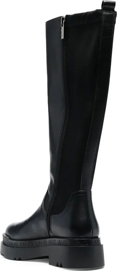 Logo-Embossed Leather Boots - Image 3