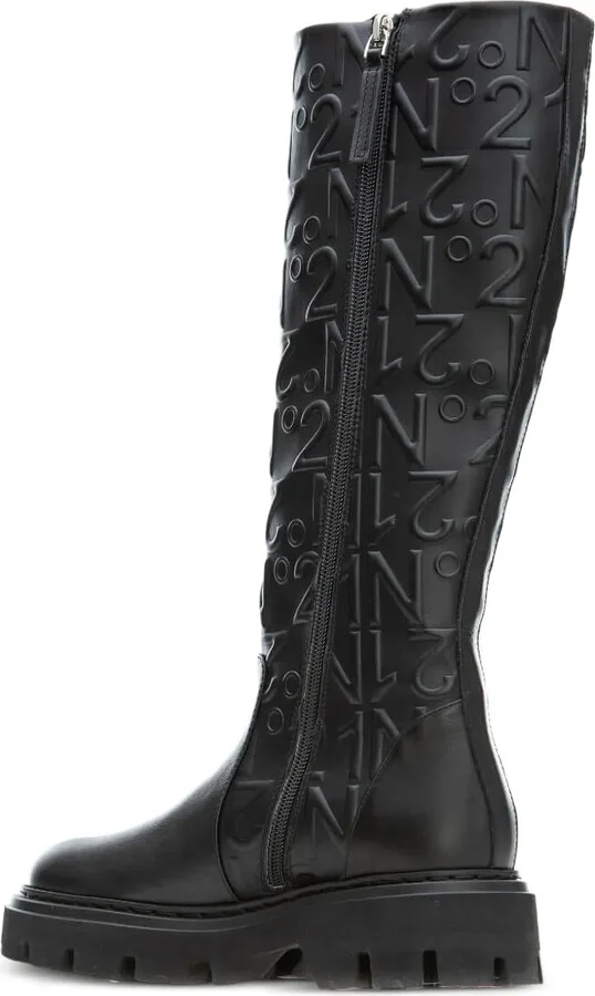 Logo-Embossed Leather Boots - Image 2