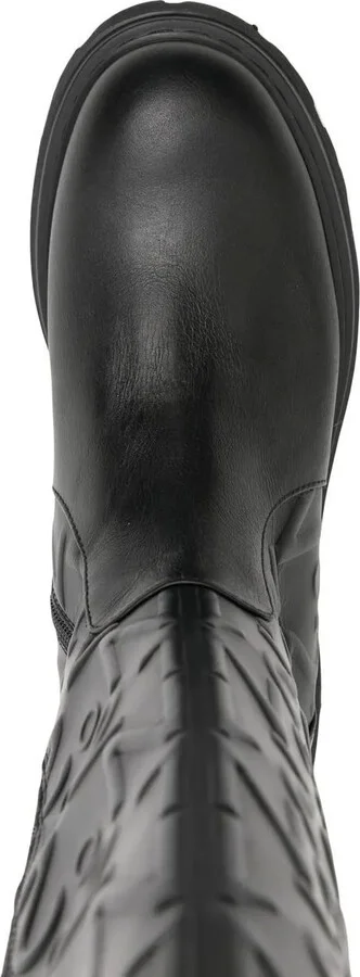 Logo-Embossed Leather Boots - Image 4