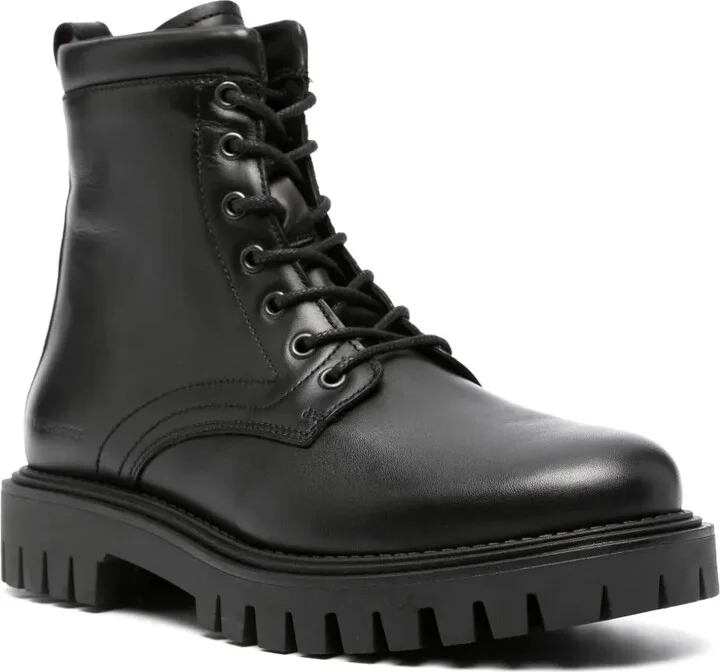 Logo-Embossed Leather Boots - Image 2