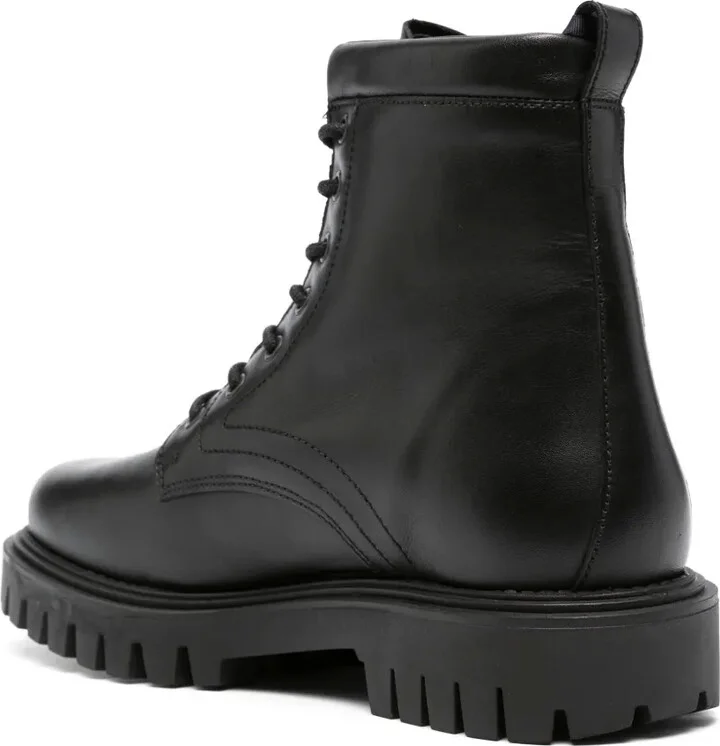 Logo-Embossed Leather Boots - Image 3