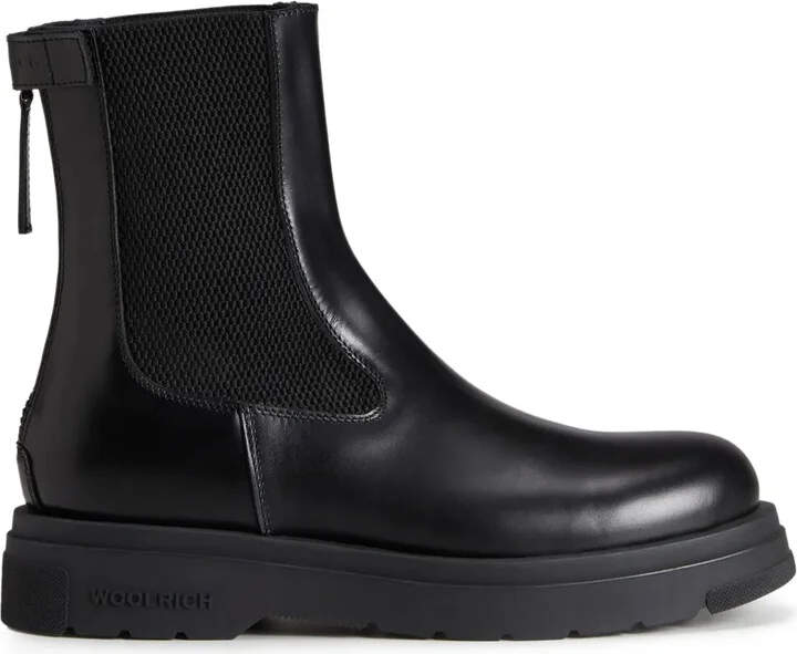 Logo-Embossed Leather Chelsea Boots
