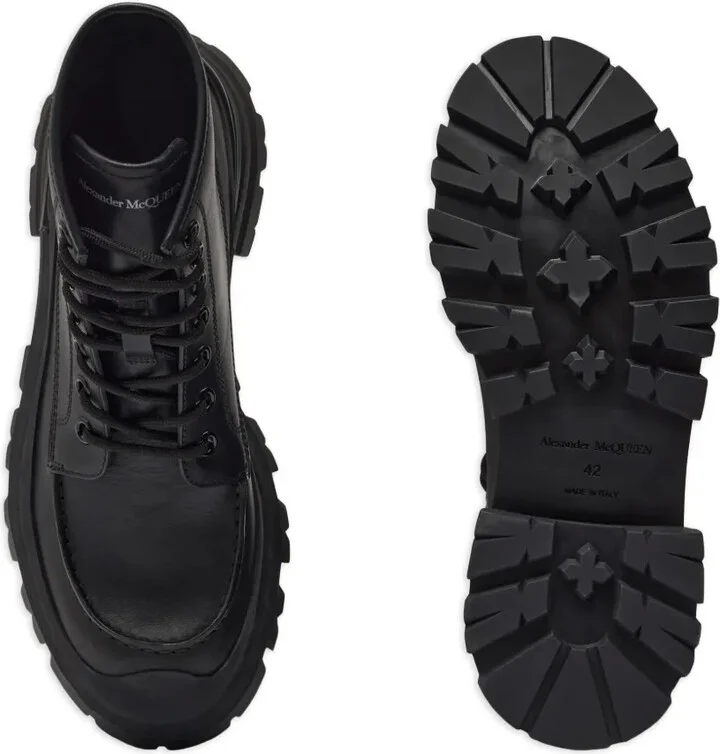 Logo-Embossed Leather Combat Boots - Image 5