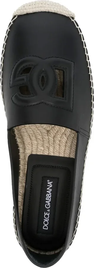 Logo-Embossed Leather Espadrilles - Image 4