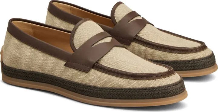 Logo Embossed Leather Loafers - Image 2