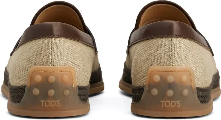 Logo Embossed Leather Loafers - Image 3