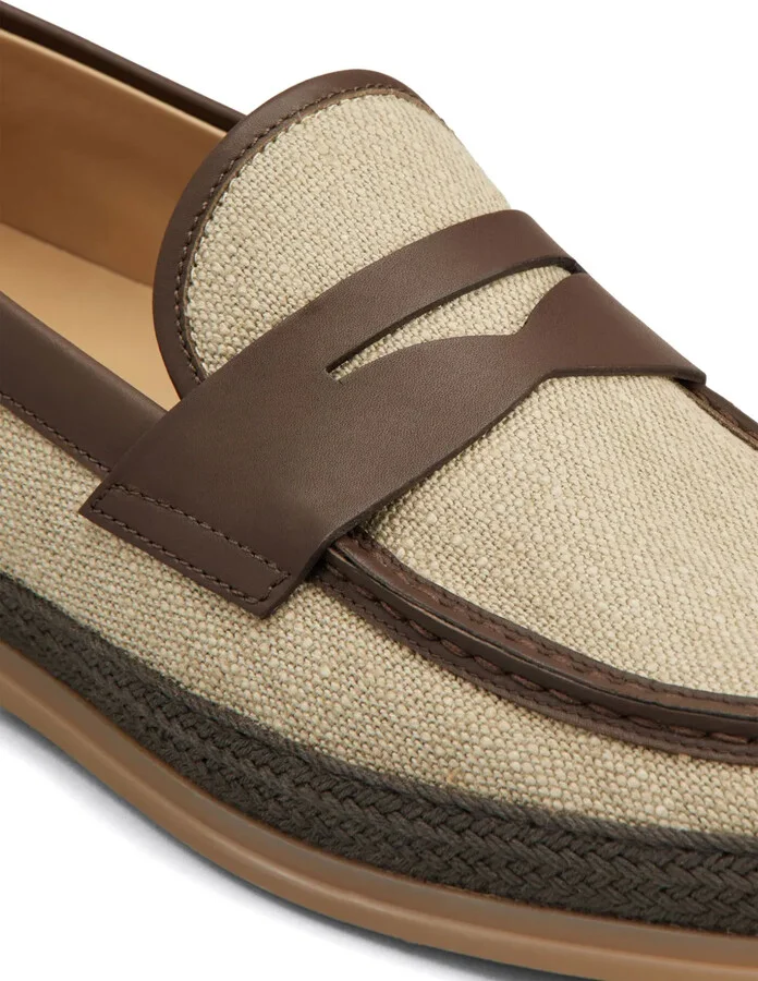Logo Embossed Leather Loafers - Image 5