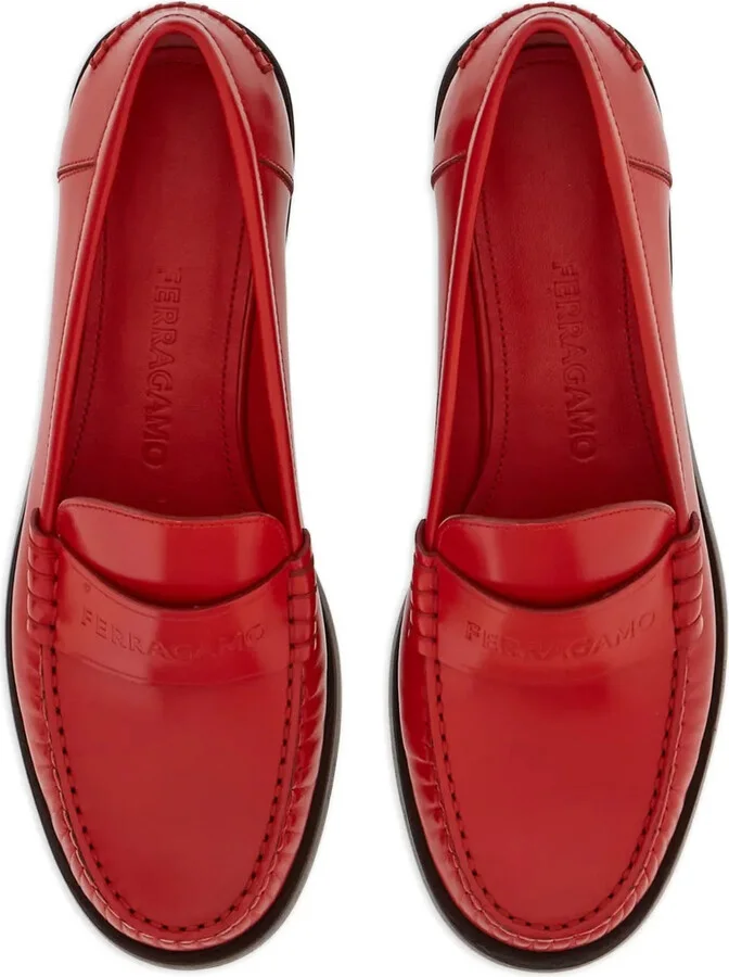 Logo-Embossed Leather Loafers - Image 4