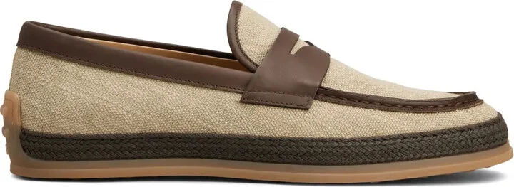 Logo Embossed Leather Loafers