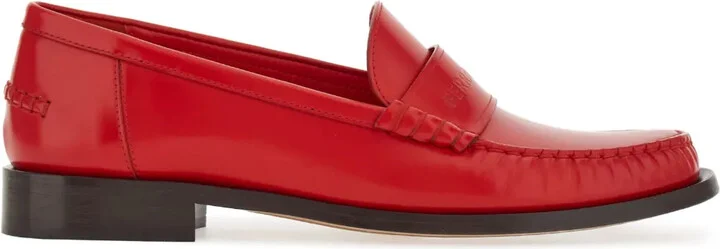 Logo-Embossed Leather Loafers