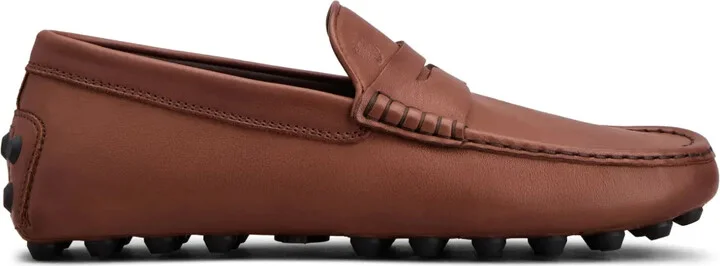 Logo-Embossed Leather Penny Loafers