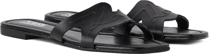 Logo-Embossed Leather Sandals - Image 2