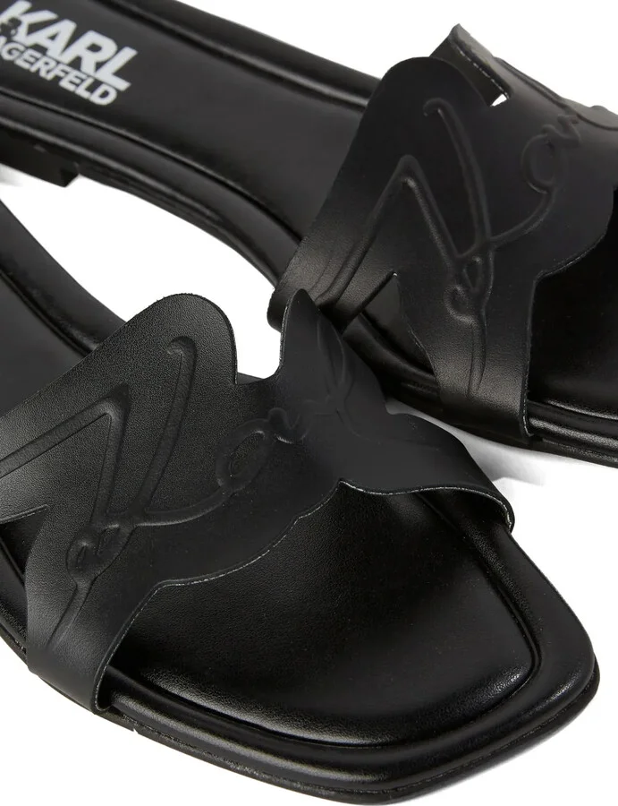Logo-Embossed Leather Sandals - Image 5