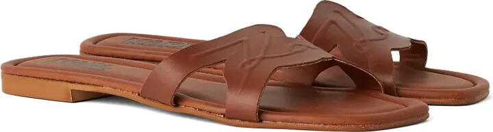 Logo-Embossed Leather Sandals - Image 2