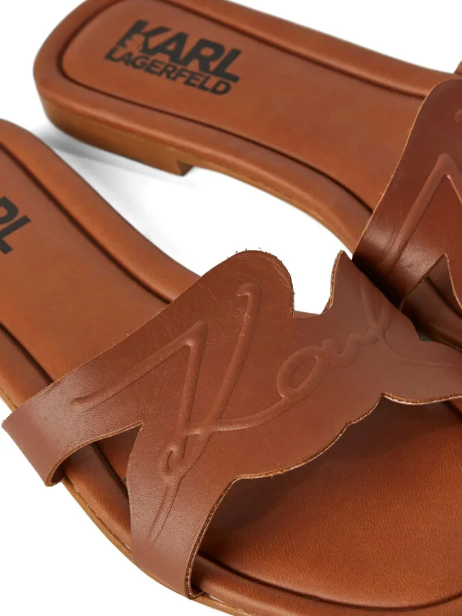 Logo-Embossed Leather Sandals - Image 5