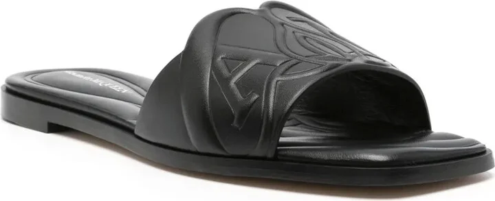 Logo-Embossed Leather Sandals - Image 2