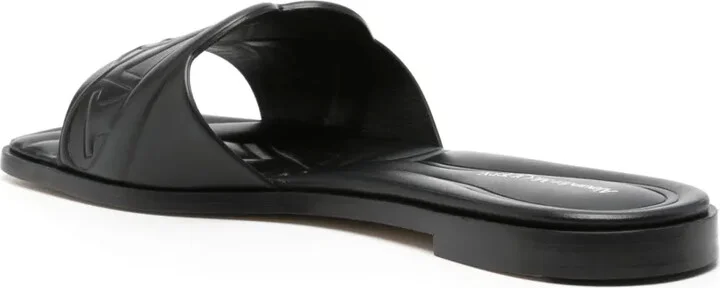 Logo-Embossed Leather Sandals - Image 3