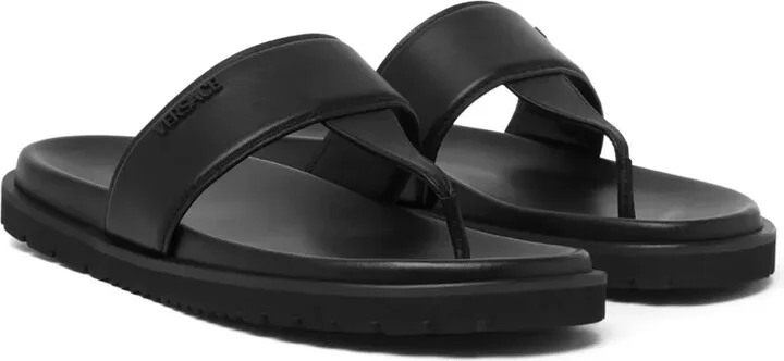 Logo-Embossed Leather Sandals - Image 2