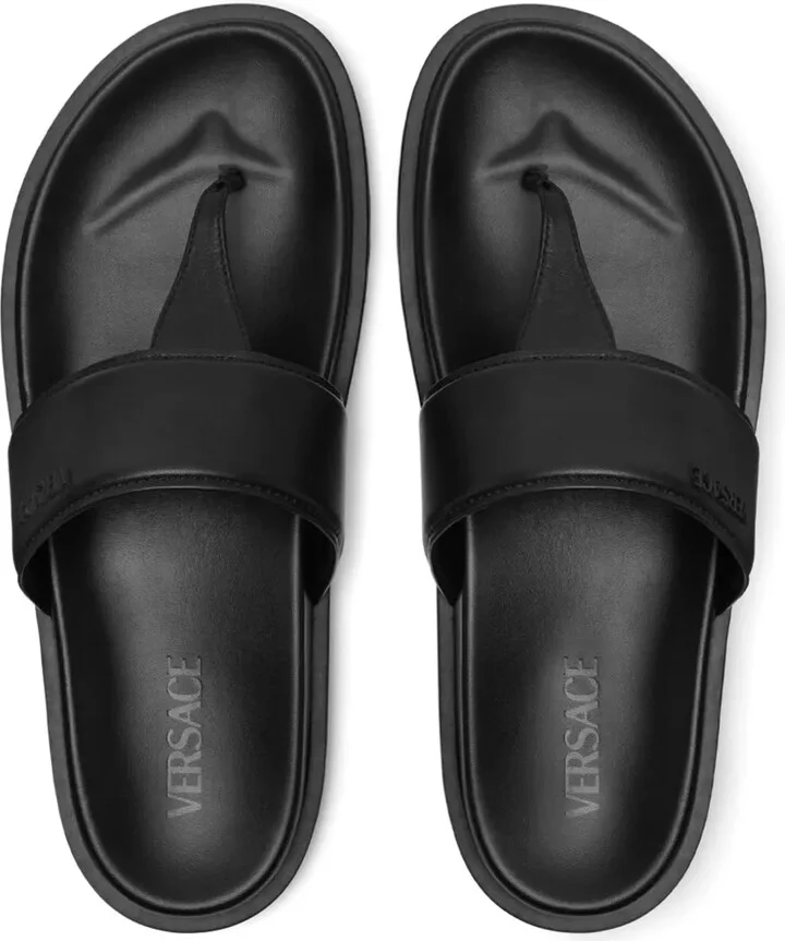 Logo-Embossed Leather Sandals - Image 3