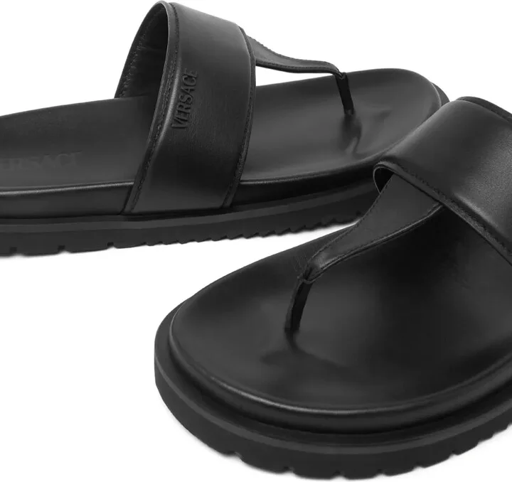Logo-Embossed Leather Sandals - Image 4