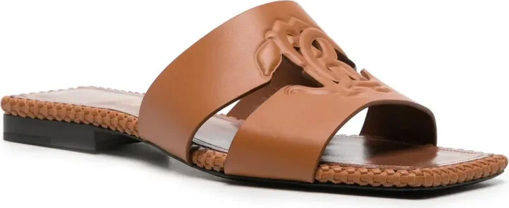 Logo-Embossed Leather Sandals - Image 2