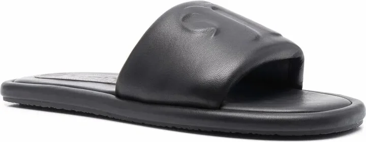 Logo-Embossed Leather Sandals - Image 2
