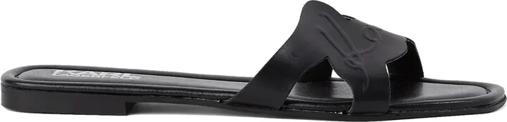Logo-Embossed Leather Sandals